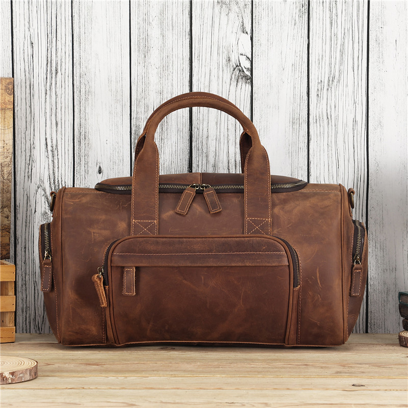 Niestandardowa męska torba weekendowa o dużej pojemności, skórzana torba podróżna (33)