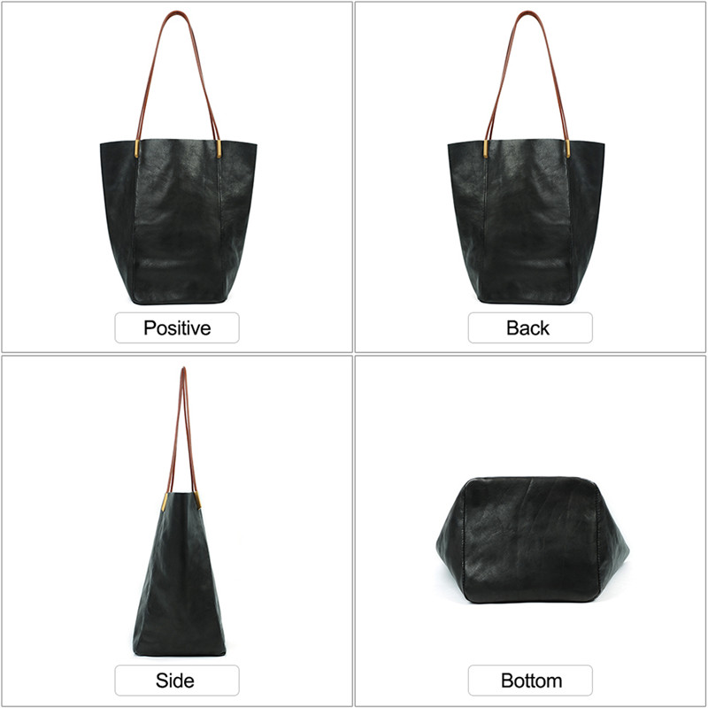 Custom Leather Ladies Bags ຄວາມອາດສາມາດຂະຫນາດໃຫຍ່ Tote Bag ສໍາລັບແມ່ຍິງ (3)