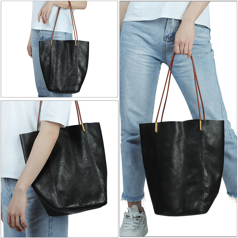महिलाओं के लिए कस्टम लेदर लेडीज़ बैग बड़ी क्षमता वाला टोट बैग (5)