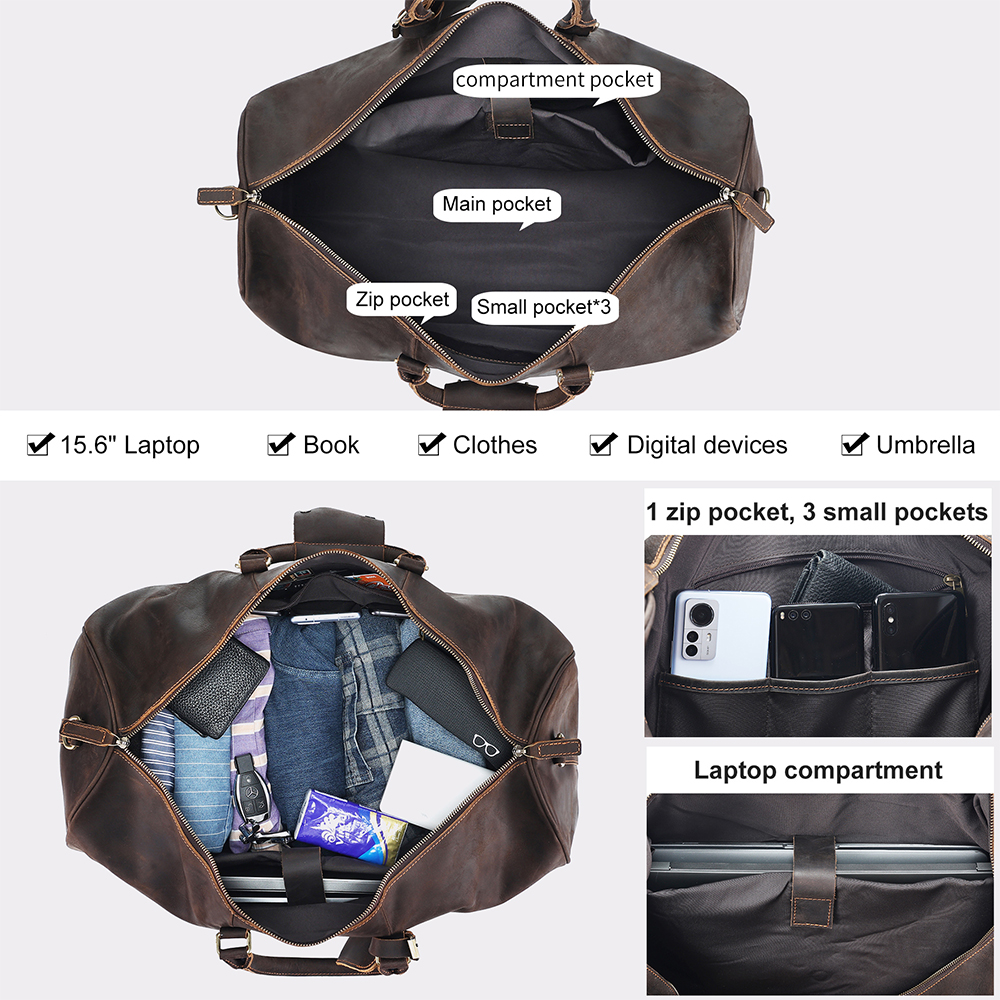 Prilagodljiva usnjena moška vintage prtljaga (8)
