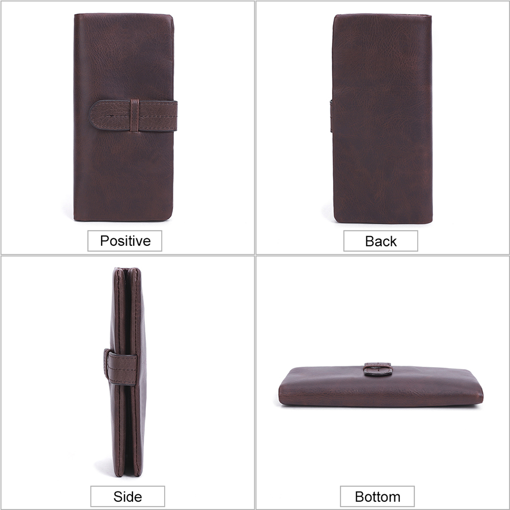 Настроюваний чоловічий шкіряний повсякденний вінтажний гаманець (2)