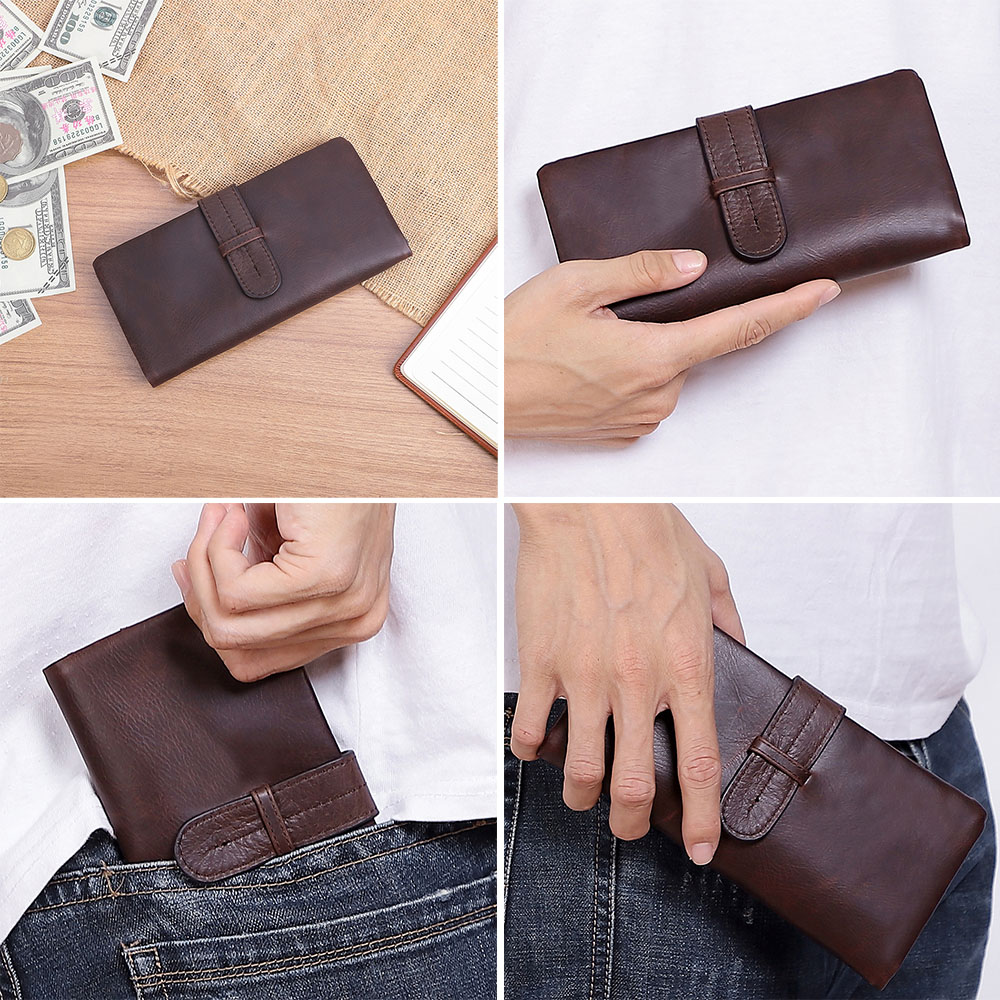 Настроюваний чоловічий шкіряний повсякденний вінтажний гаманець