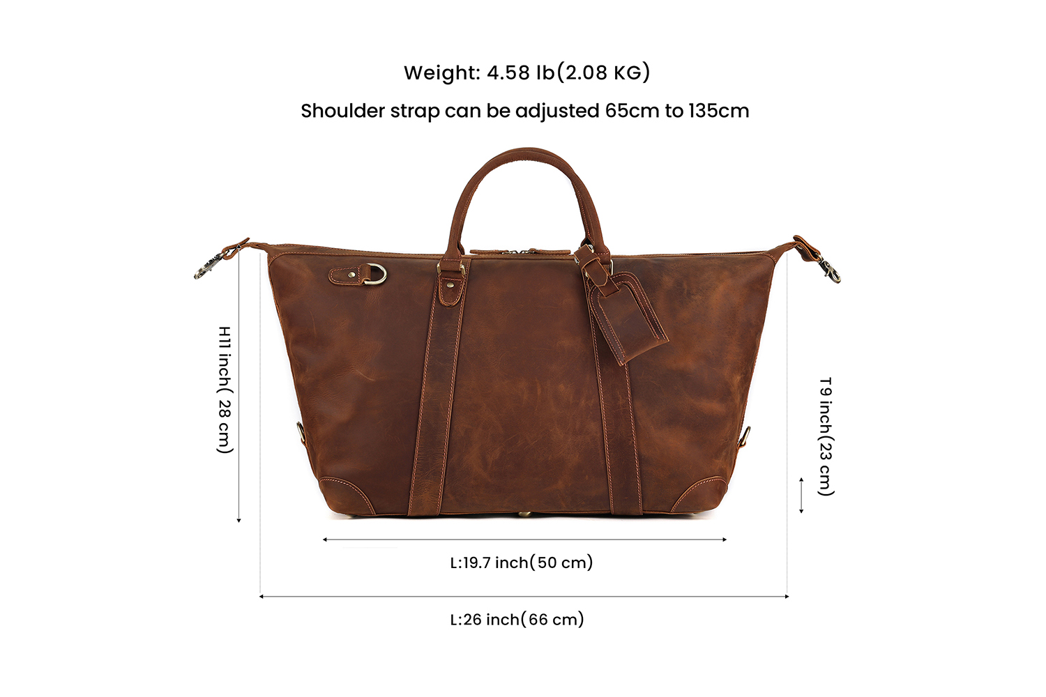 Customized Crazy Horse Leather Vintage Travel Bag Luggage Bag Foldable Mos Bag (2)