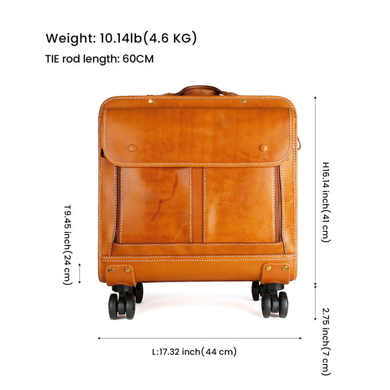 Valise en cuir avec LOGO personnalisé (1)