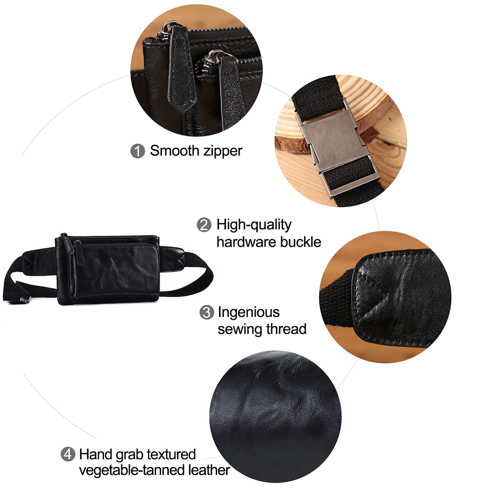 Customized Logo Men's Leather Archa Bag for man (IV) ;