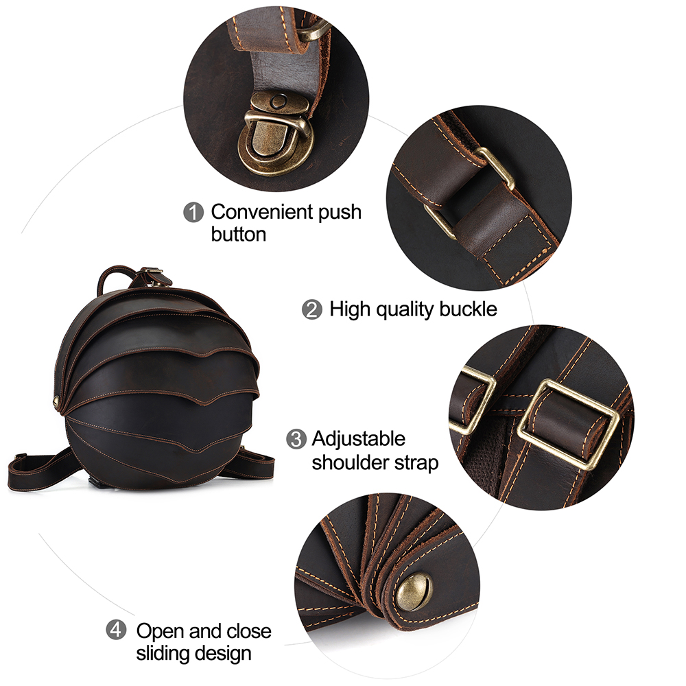Customized Leather Beetle Styled sak zepòl gason an (4)