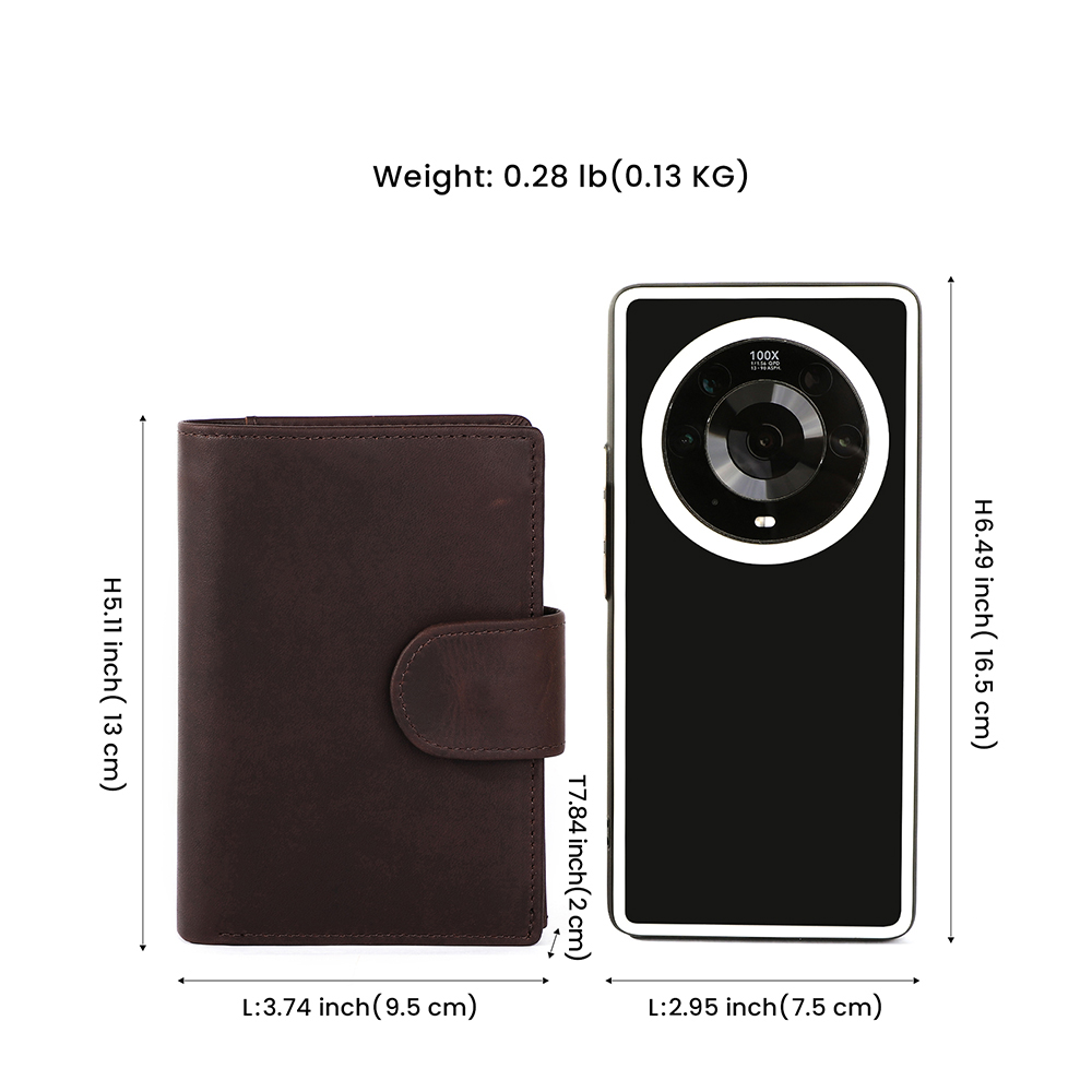 맞춤형 남성용 지갑 RFID 캐주얼 빈티지 가죽 지갑 (1)