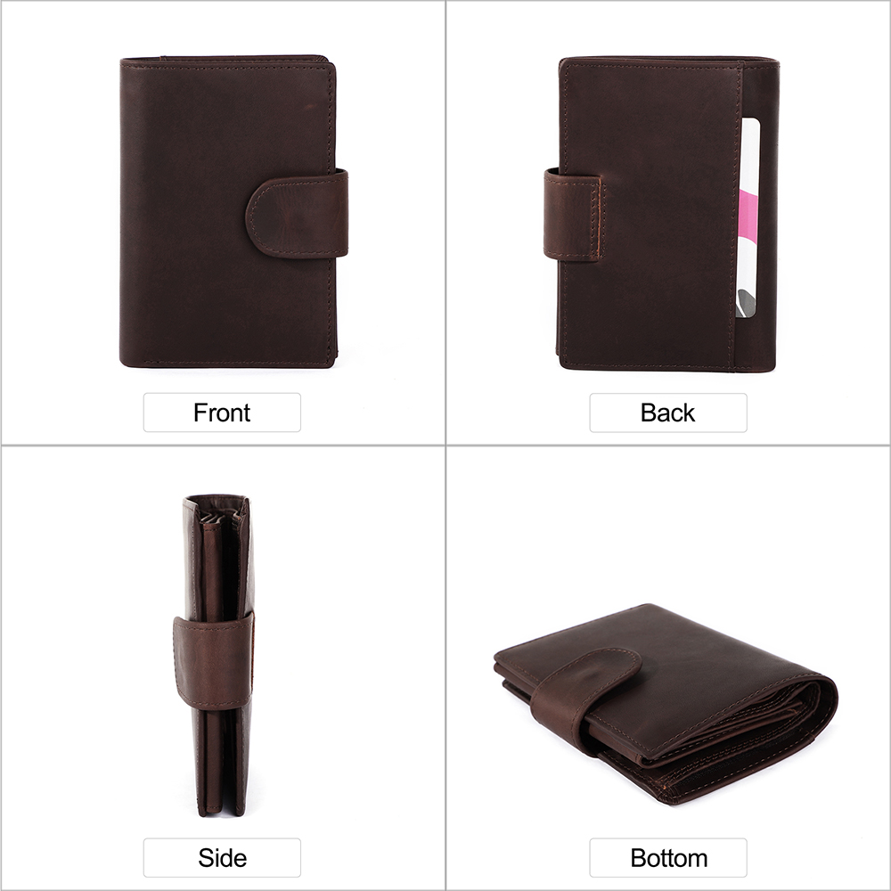 Індивідуальний чоловічий гаманець rfid повсякденний вінтажний шкіряний гаманець (2)