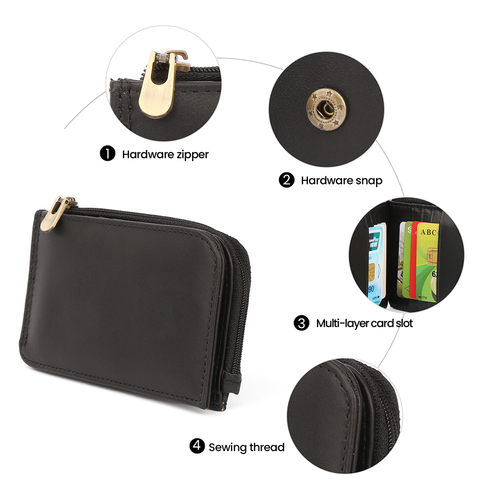 Çanta portofolësh e shkurtër me shumë karta RFID për femra të personalizuara (3)