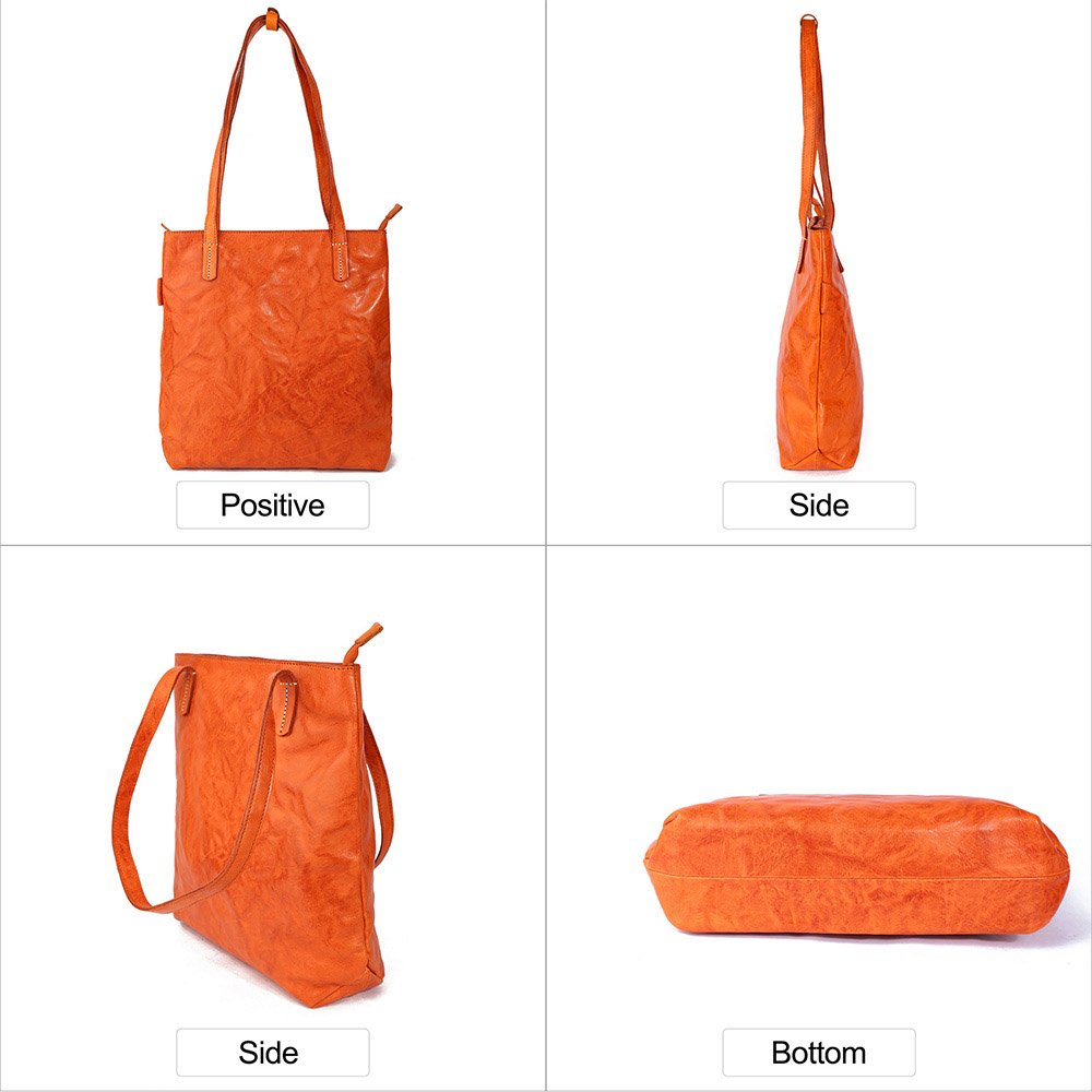 Factory Customized Logo Leather Ladies Tote Bag (3)