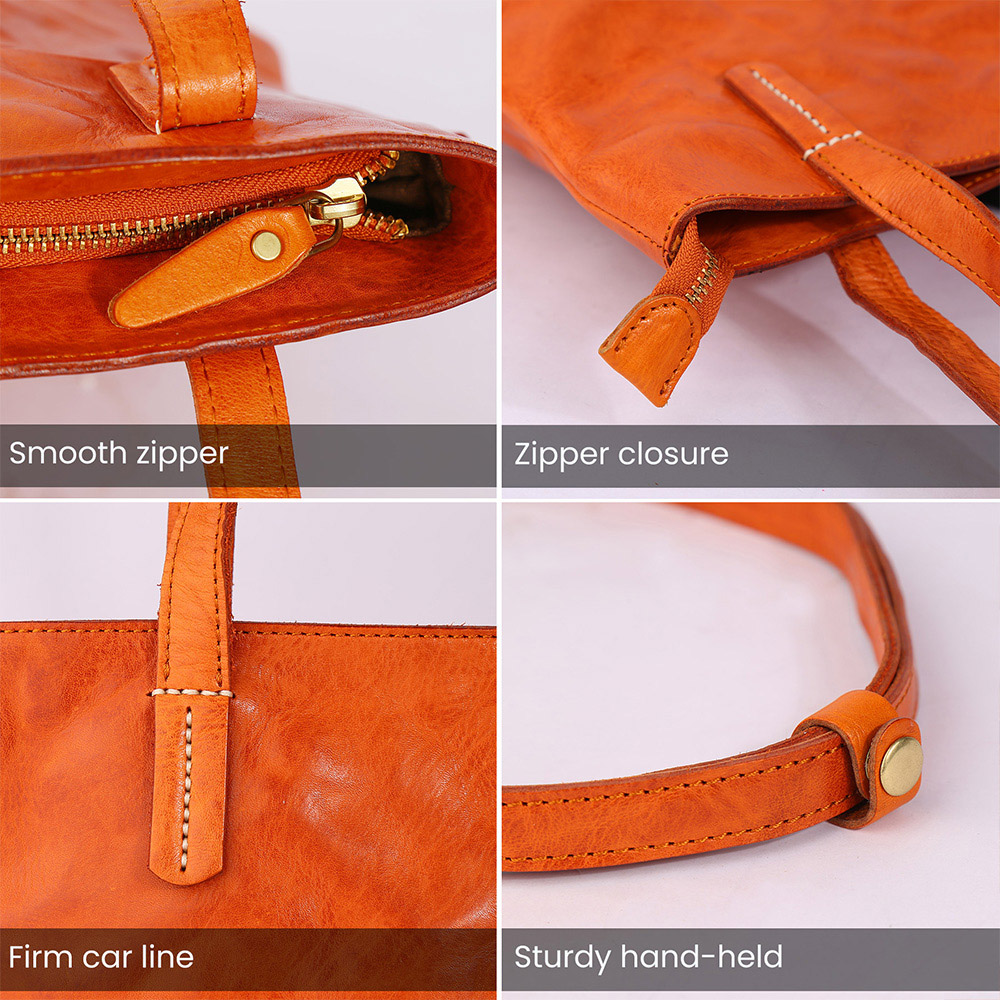 Pabrika Customized Logo Leather Ladies Tote Bag (4)