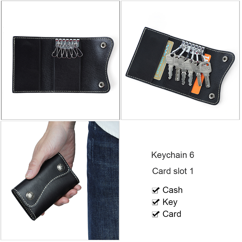 Torba za ključeve od prave kože, torbica za ključeve velikog kapaciteta (4)