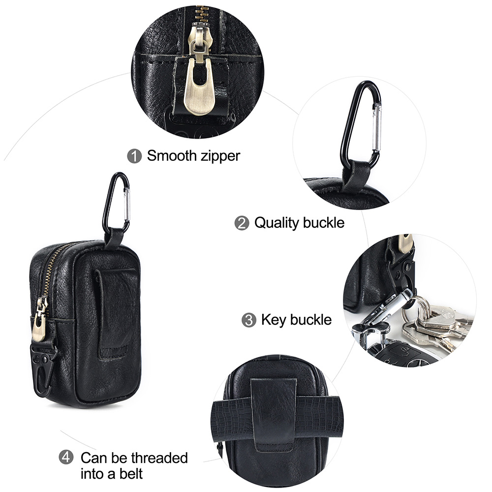 الحقيبة حزام جلد طبيعي للرجال (2)