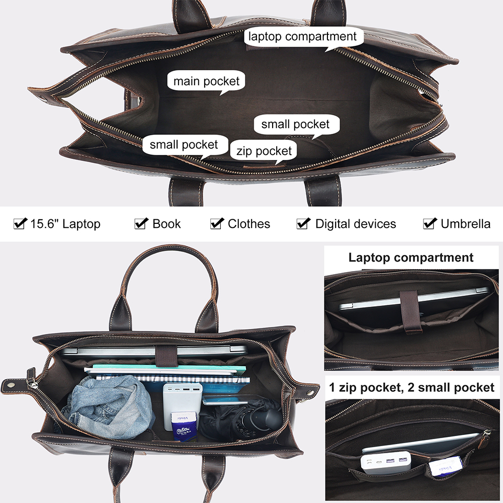 Genuine Leather Men's Business Handbag (3)