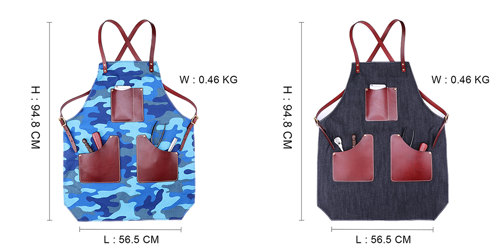 High-end na naka-customize na denim apron (2)