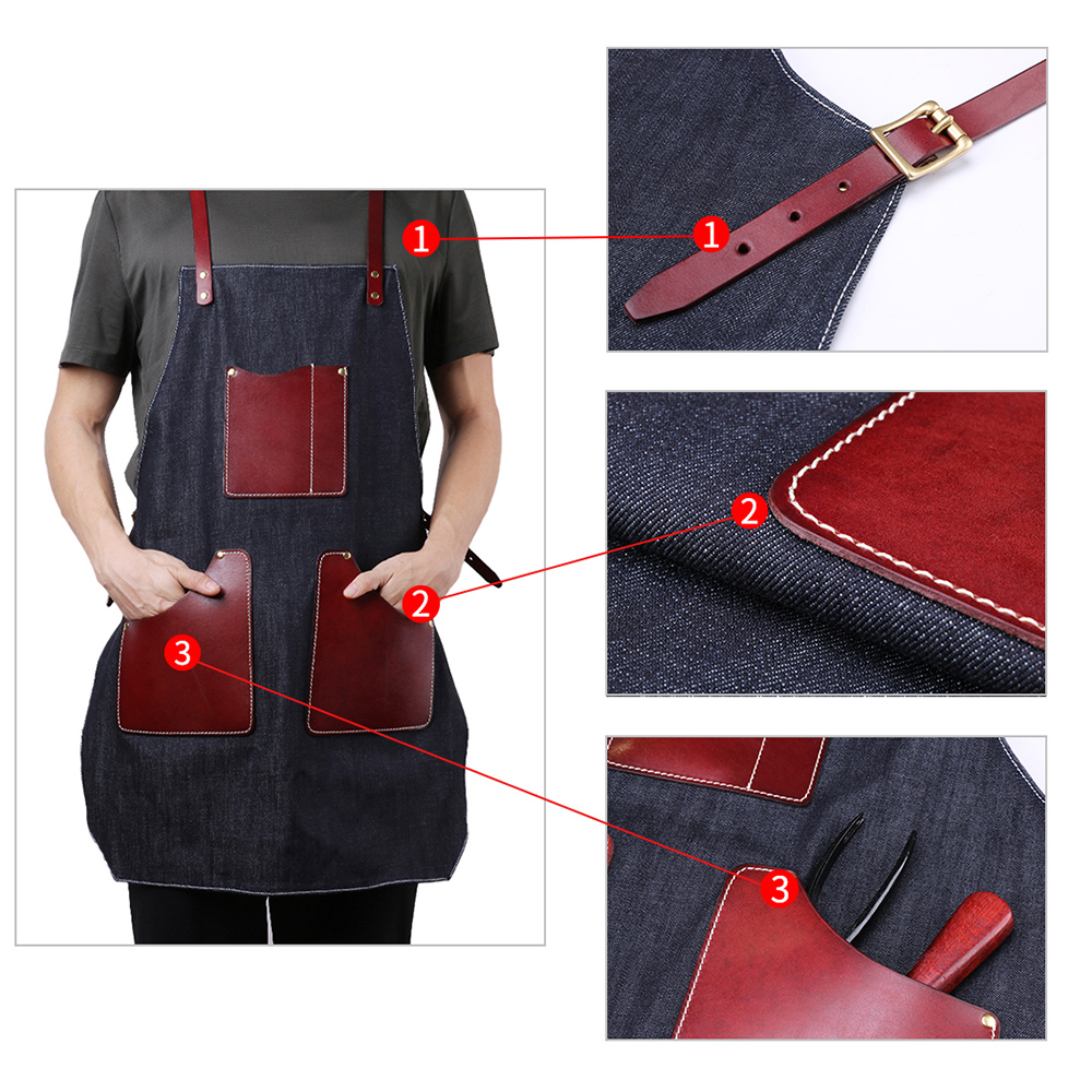 High-end customized denim apron (4)