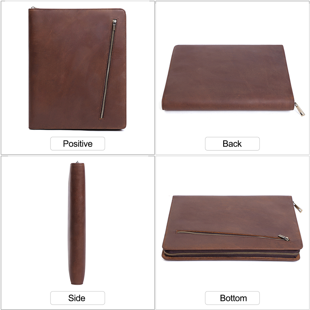 Custodia per iPad personalizzata di alta gamma borsa per tablet vintage in pelle di cavallu pazzo (4)