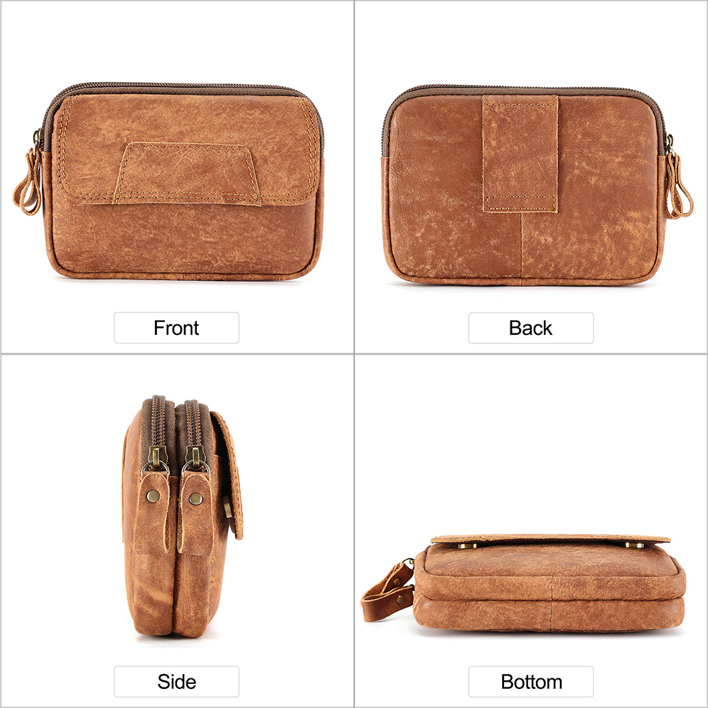 Pochette ceinture pour téléphone portable en cuir personnalisée haut de gamme (2)