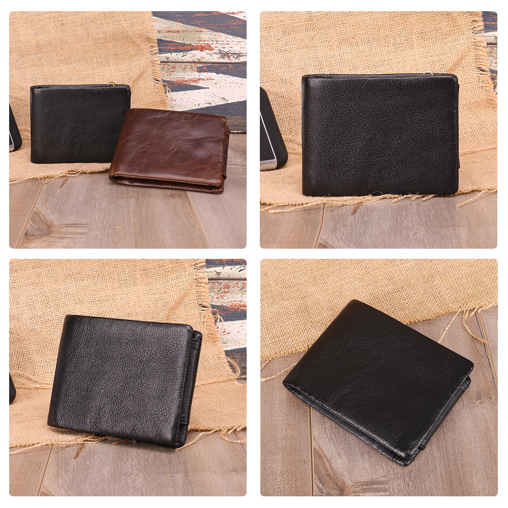 Aukštos klasės pritaikyta vyriška odinė didelės talpos vintažinė piniginė (4)
