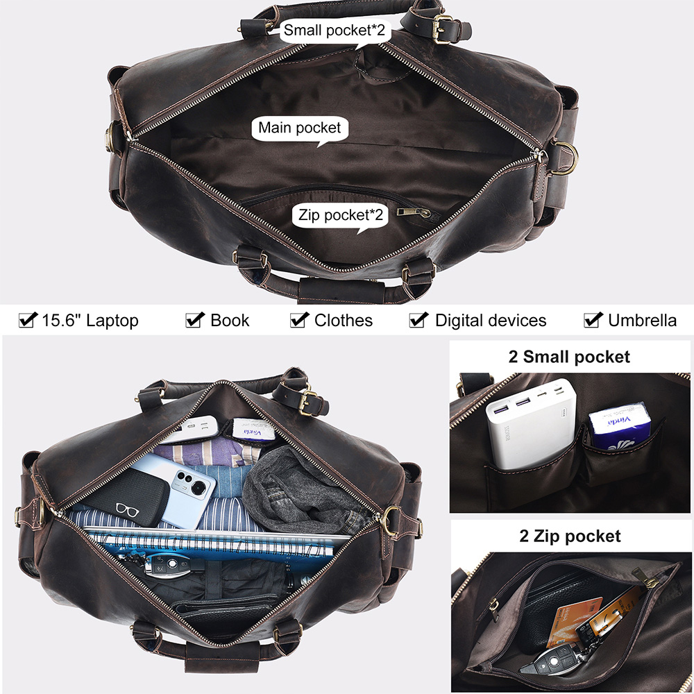Avanceret tilpasset bagagetaske i læder til mænd (4)