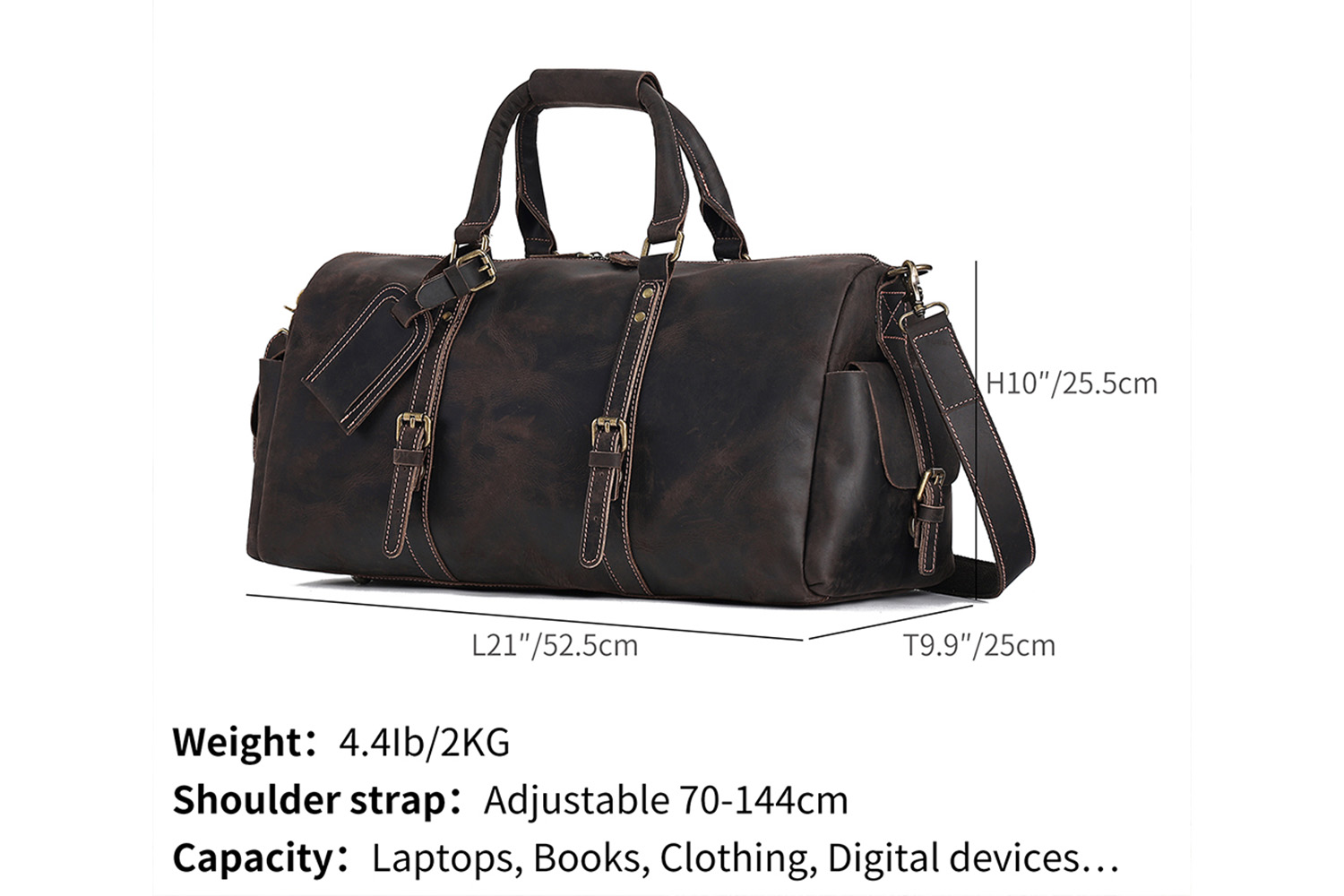 Высококачественная мужская кожаная сумка для багажа (5)