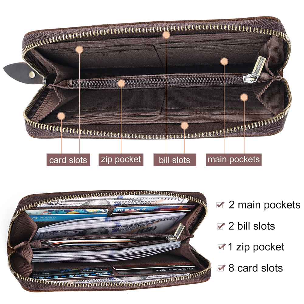 Vysoce kvalitní přizpůsobená pánská kožená peněženka (1)