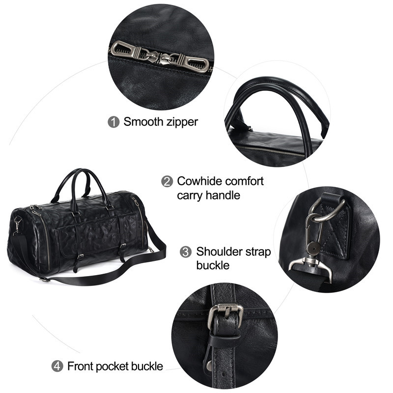 Tas ransel kulit samak nabati berkapasitas besar dengan tas travel kompartemen sepatu (4)