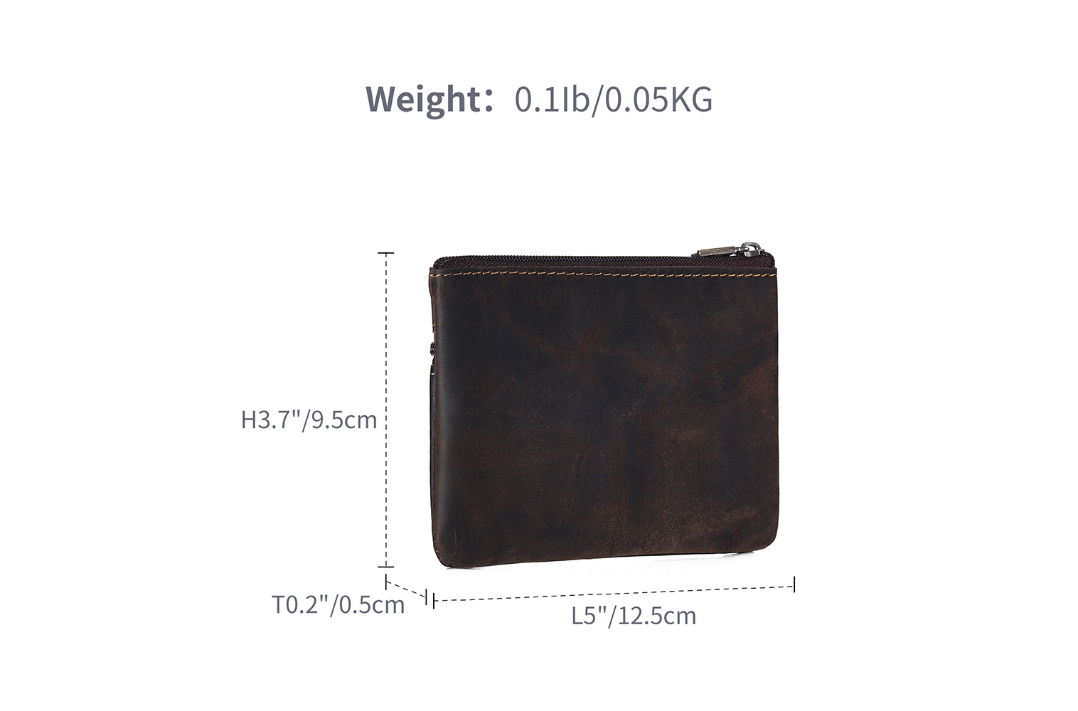 حقائب محفظة النقود المعدنية للرجال من الجلد الأصلي بالجملة (3)