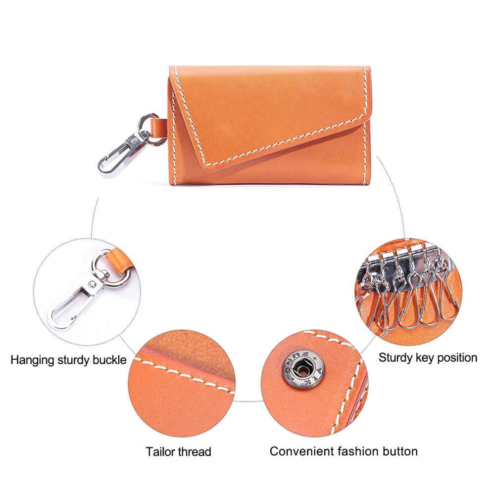Çanta çelësash prej lëkure të nxirë me perime shtëpiake me shumicë (3)