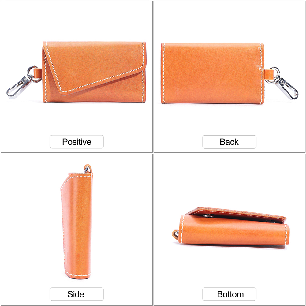 Çanta çelësash prej lëkure të nxirë me perime shtëpiake me shumicë (4)