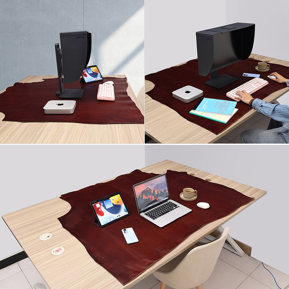 Genuine Leather Whole Leather Irregular Table Mat Mouse Pad (3)