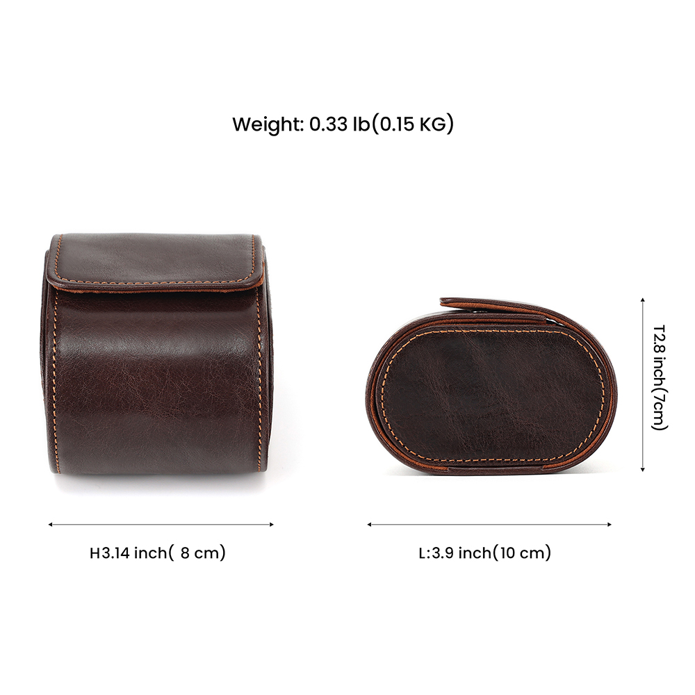 Genuine leather men's watch case (28)
