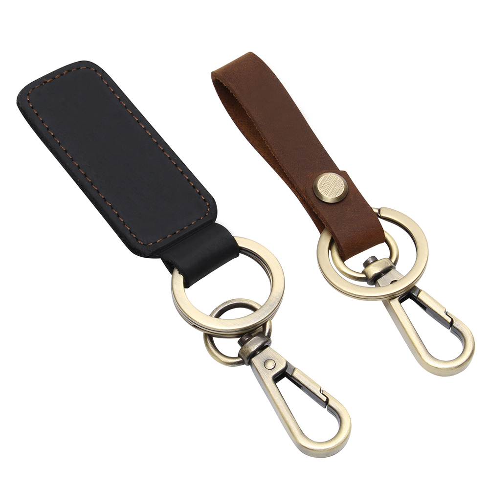 Head layer cowhide keychain (12)