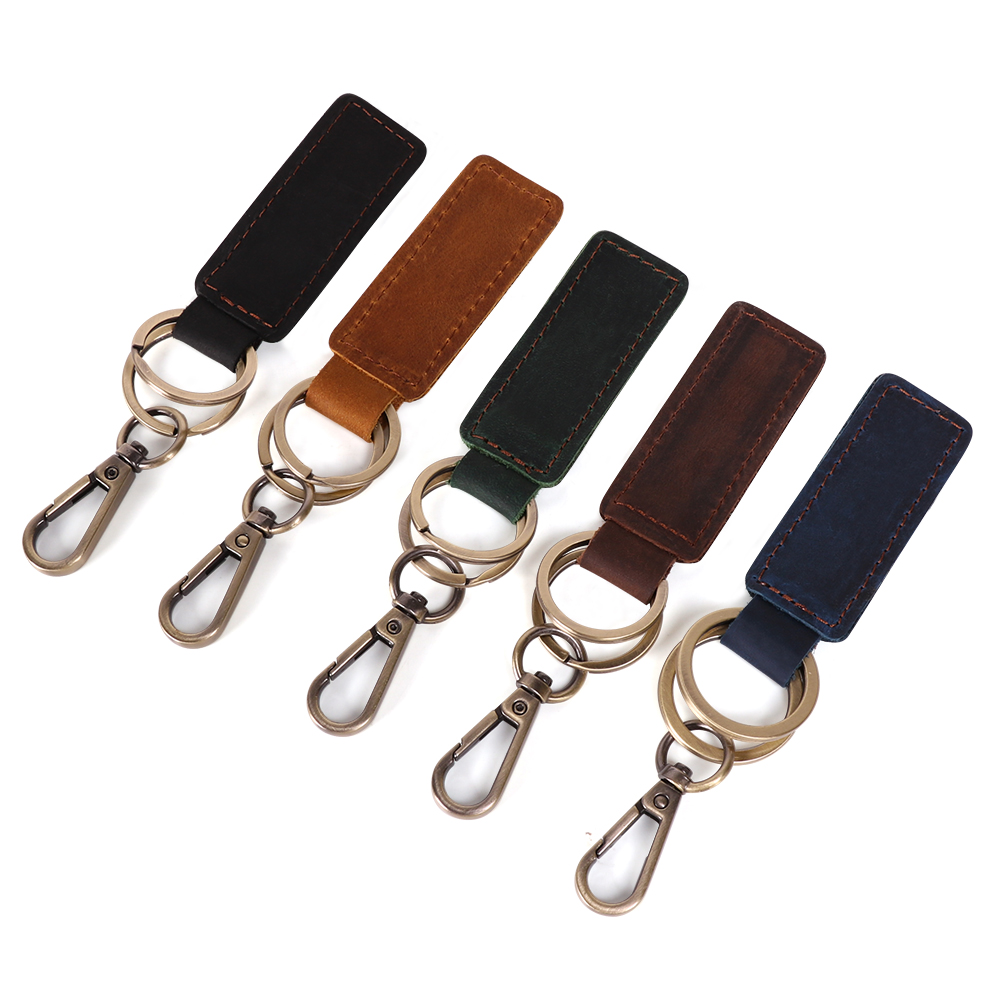 Head layer cowhide keychain (17)