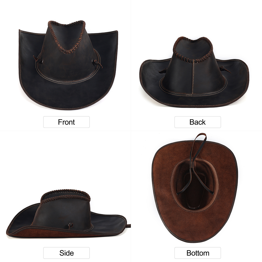Leather sunshade hat (9)