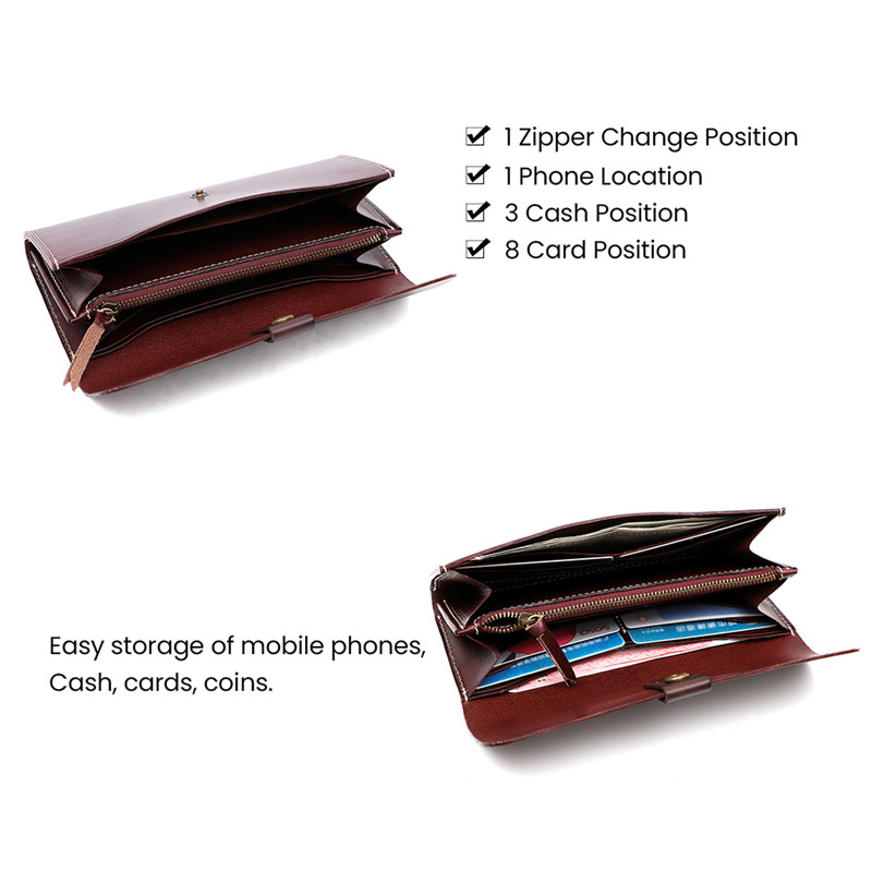 Not only does this clutch offer impeccable style, but it also offers ample storage space. With multiple card and cash slots, you can easily organize essentials ( (4)
