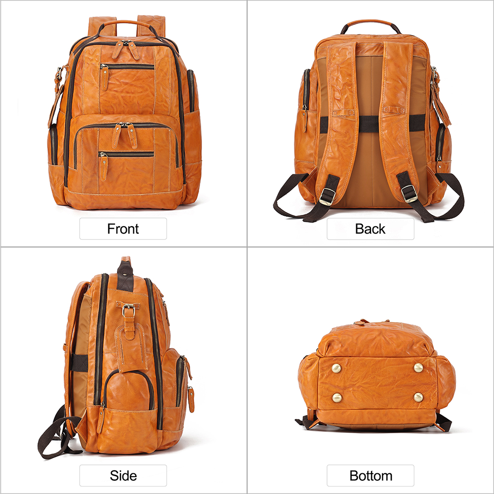 Vegetable tanned leather backpack (44)