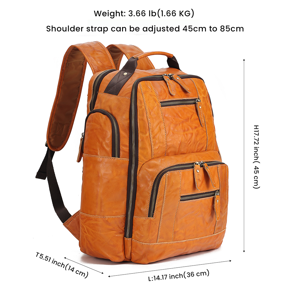 Vegetable tanned leather backpack (45)